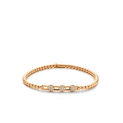 Hulchi Belluni Tresore Triple Station Diamond Stretch Bracelet