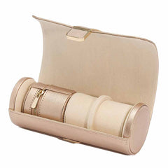 WOLF Palermo Double Watch Roll in Rose Gold