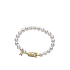 Mikimoto Yellow Gold Pearl Bracelet