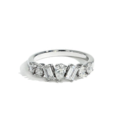 Fancy Shape Diamond Ring in White Gold