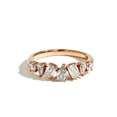Fancy Shape Diamond Ring in Rose Gold