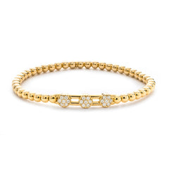 Hulchi Belluni Tresore 18K Stretch Diamond Bracelet