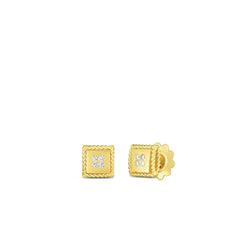 Roberto Coin Princess Diamond Square Studs