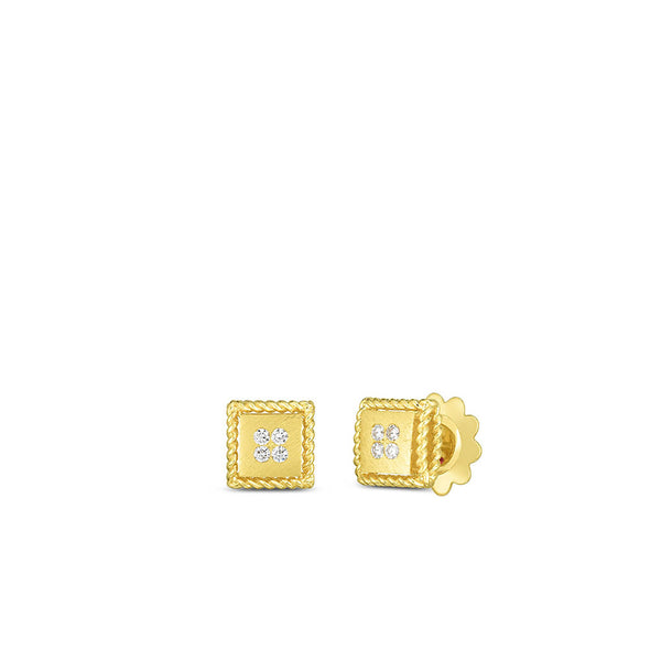 Roberto Coin Princess Diamond Square Studs