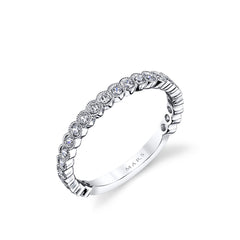 MARS Ever After Bezel Set Diamond Stackable Band Ring