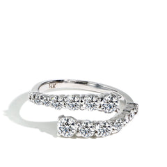 Diamond Bypass Ring in White Gold