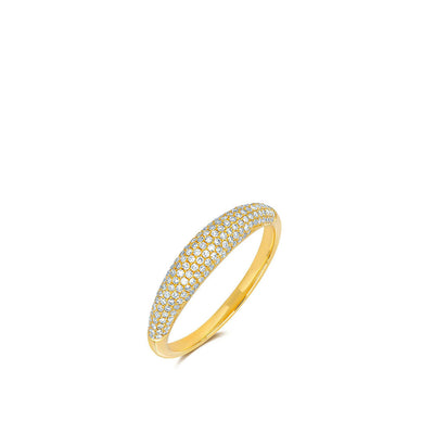 EF Collection Diamond Dome Ring in Yellow Gold - EF Collection product