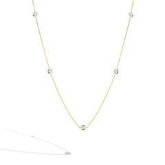 Roberto Coin Diamonds By The Inch Yellow Gold Necklace .25ctw