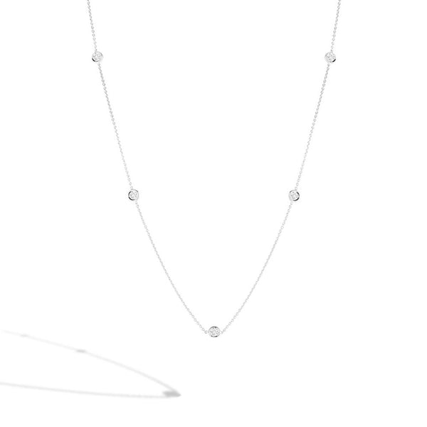 Roberto Coin Diamonds By The Inch White Gold Necklace .25ctw