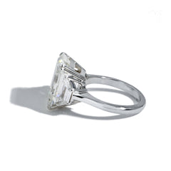 10 Carat Emerald Cut Ring in Platinum