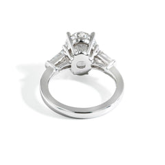 4.05 Carat Three Stone Lab Grown Diamond Engagement Ring