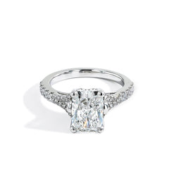 3 Carat Radiant Cut Three Stone Lab Grown Diamond Engagement Ring