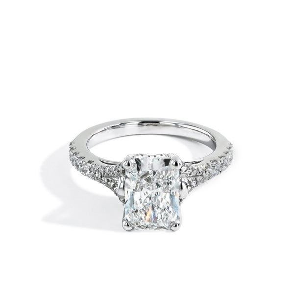 3 Carat Radiant Cut Three Stone Lab Grown Diamond Engagement Ring