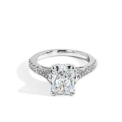 3 Carat Radiant Cut Three Stone Lab Grown Diamond Engagement Ring - Private Label product