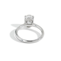 2.09 Carat Oval Lab Grown Diamond Hidden Halo Engagement Ring