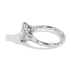 2.06 Carat Radiant Cut Three Stone Lab Grown Diamond Engagement Ring