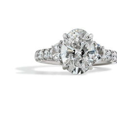 2.87 Carat Oval Cut Lab Grown Diamond Engagement Ring