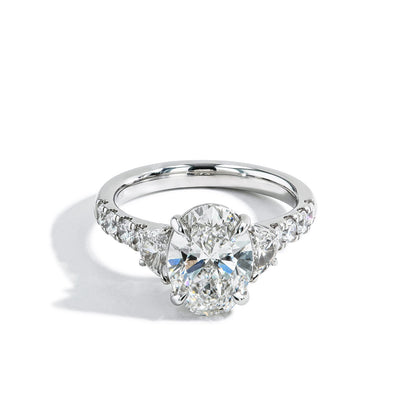 2.87 Carat Oval Cut Lab Grown Diamond Engagement Ring - Private Label product