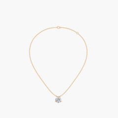OM Necklace 14K Gold 2.5 Carat Lab-Grown Diamond Tennis Necklace, 18" in 14k Rose Gold
