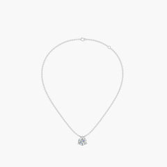OM Necklace 14K Gold 2.5 Carat Lab-Grown Diamond Tennis Necklace, 18" in 14k White Gold