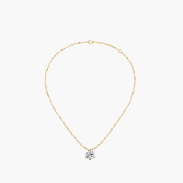 OM Necklace 14K Gold 2.5 Carat Lab-Grown Diamond Tennis Necklace, 18" in 14k Yellow Gold