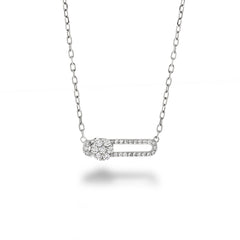 Hulchi Belluni Tresore Horizontal Pave Diamond Pendant Necklace