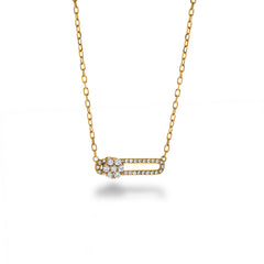 Hulchi Belluni Tresore Horizontal Pave Diamond Pendant Necklace
