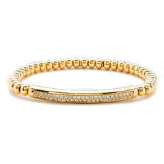Hulchi Belluni Tresore Stretch Gold Diamond Bracelet