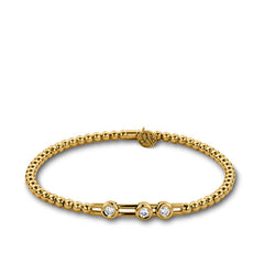 Hulchi Belluni Tresore Small Triple Diamond Bezel Stretch Bracelet
