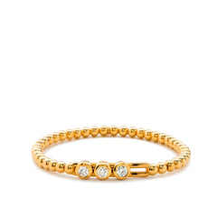 Hulchi Belluni Tresore Triple Diamond Bezel Stretch Bracelet