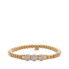 Hulchi Belluni Tresore Triple Circle Pave Diamond Stretch Bracelet