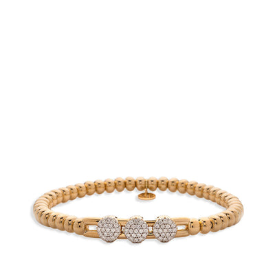 Hulchi Belluni Tresore Triple Circle Pave Diamond Stretch Bracelet - Hulchi Belluni product