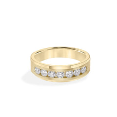 Channel Set Diamond Men's Wedding Band