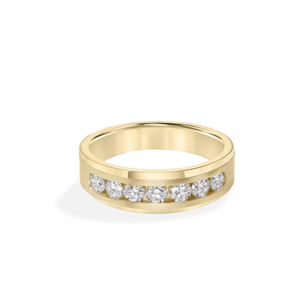 Channel Set Diamond Men's Wedding Band