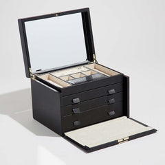 WOLF Large Palermo Jewelry Box in Anthracite