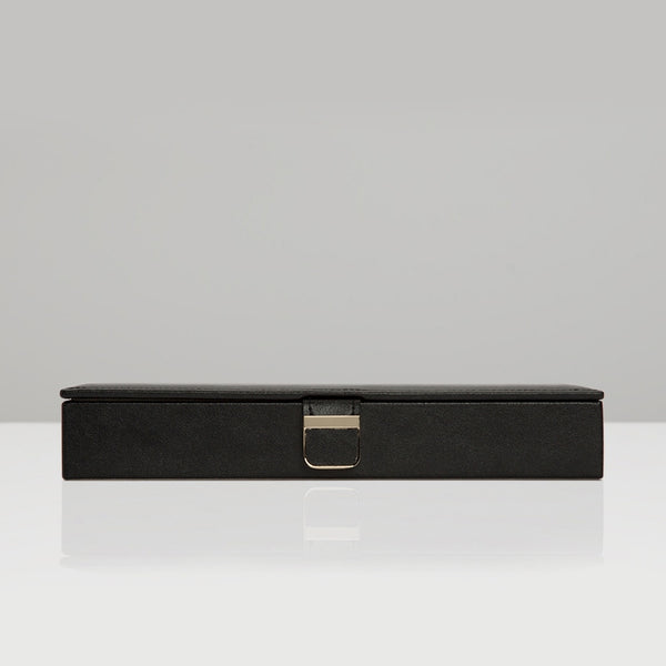 Wolf Palermo Black Anthracite Leather Safe Deposit Box