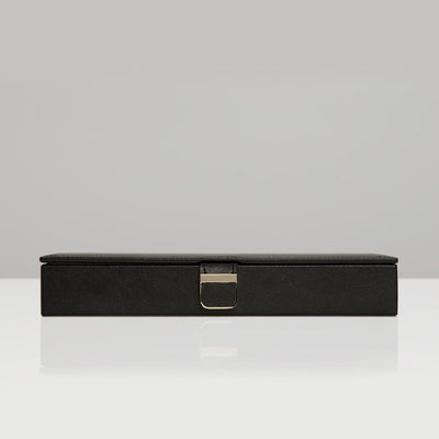 Wolf Palermo Black Anthracite Leather Safe Deposit Box - Wolf product