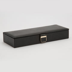 Wolf Palermo Black Anthracite Leather Safe Deposit Box
