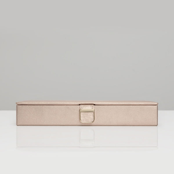 Wolf Palermo Rose Gold Leather Safe Deposit Box