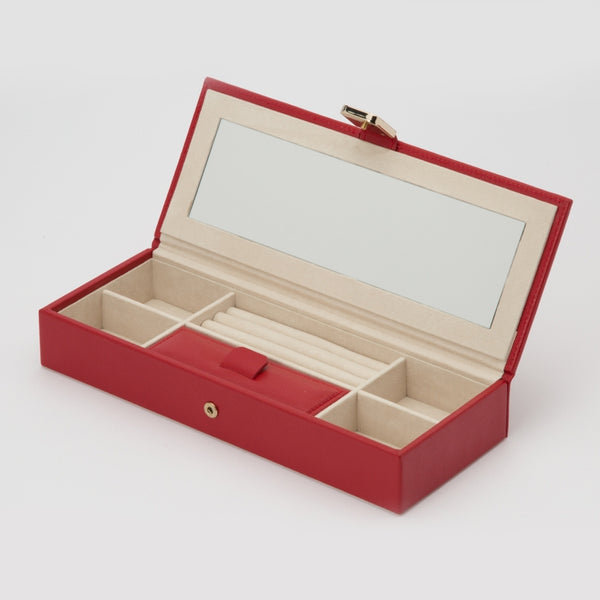 Wolf Palermo Red Leather Safe Deposit Box