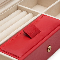 Wolf Palermo Red Leather Safe Deposit Box