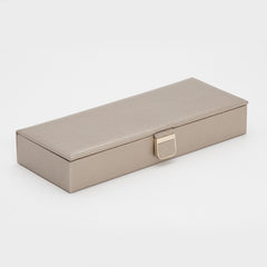 Wolf Palermo Pewter Leather Safe Deposit Box