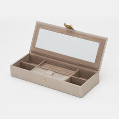 Wolf Palermo Pewter Leather Safe Deposit Box