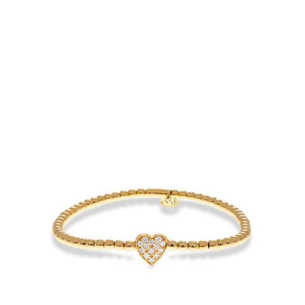Hulchi Belluni Tresore Diamond Heart Stretch Bracelet