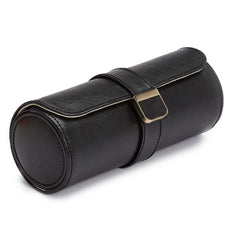 WOLF Palermo Double Watch Roll with Jewelry Pouch in Anthracite