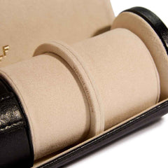 WOLF Palermo Double Watch Roll with Jewelry Pouch in Anthracite