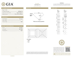 GIA Certified Step Cut Diamond Halo Studs -2.40 ctw