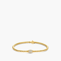 Hulchi Belluni Tresore Pave Bead Stretch Bracelet