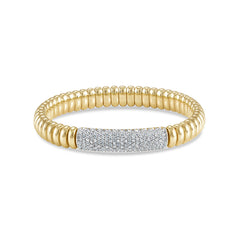 Hulchi Belluni Tresore Stretch Gold Diamond Bracelet