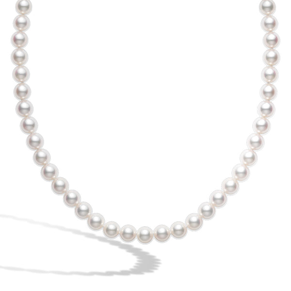 Mikimoto 7.5mm A Akoya Pearl Necklace – 18K Yellow Gold